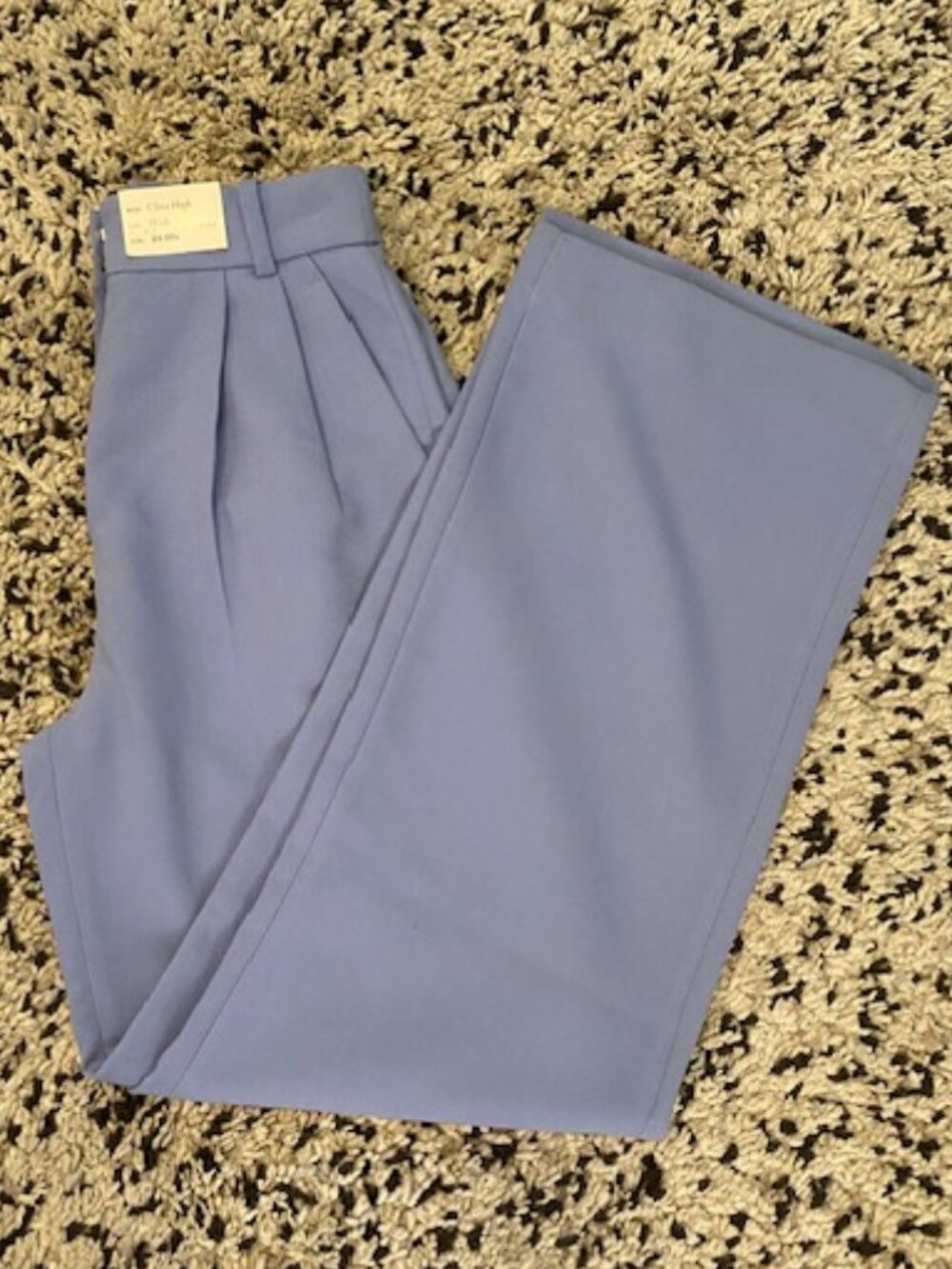 Abercrombie & Fitch Sloane Wide Leg Pants 00 Lavender/Pale Blue NWT - Picture 16 of 16